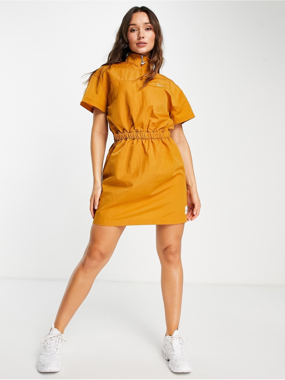 Nike. Woven Swooshwear Dress. Desert Ochre. Size Large.